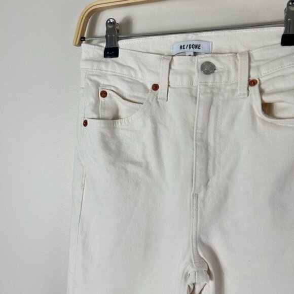 RE/DONE Originals 70's Straight Vintage White Jeans 25 - Picture 4 of 6